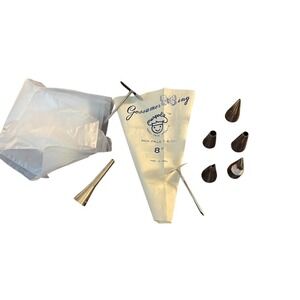Happy Face Products Pastry Bag Variety Of Tips Vintage Cake Decorating 20 items